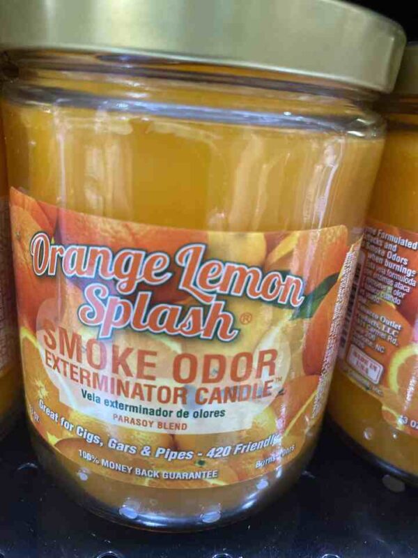 SMOKE ODOR CANDLE ORANGE LEMON SPLASH