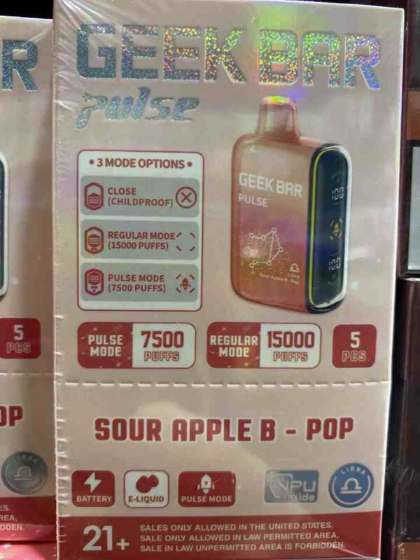 GEEK BAR 15K SOUR APPLE B-POP