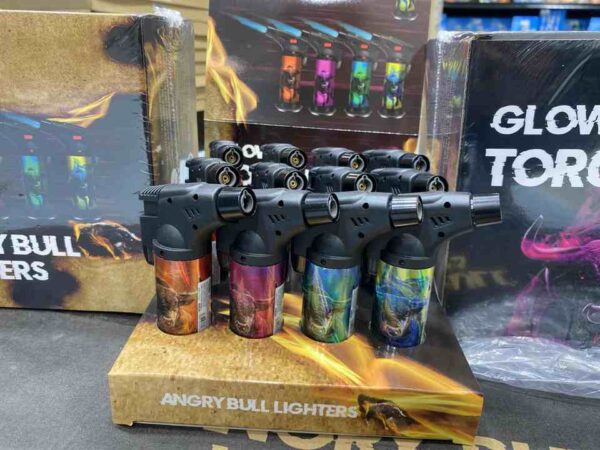 Angry bull lighter glowing torches BL1003