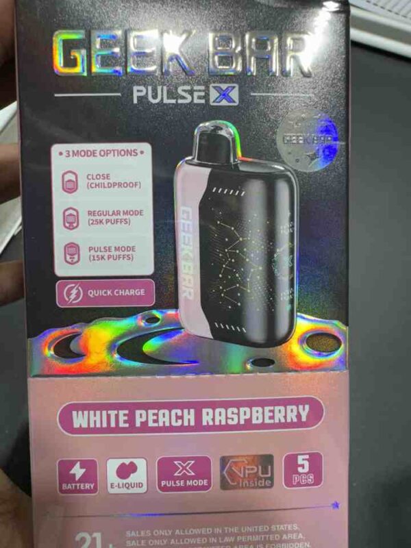 GEEK BAR X 25K WHITE PEACH RASPBERRY