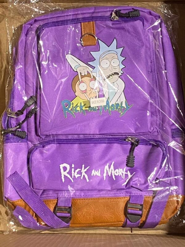 RICK&MORTY PURPLE BOOK BAG