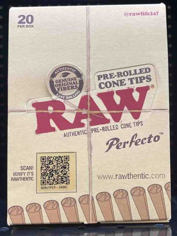 RAW CONE TIPS PERFECTO 20 PER BOX