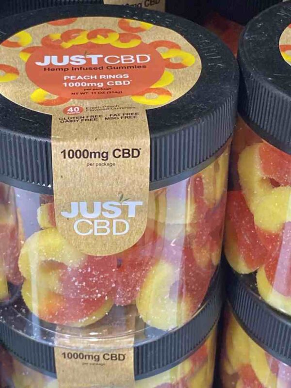 JUST CBD 1000mg peach rings