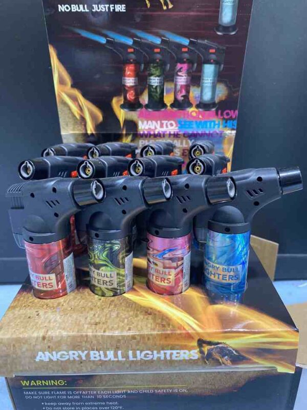 Angry bull lighters abstract colors BL1004