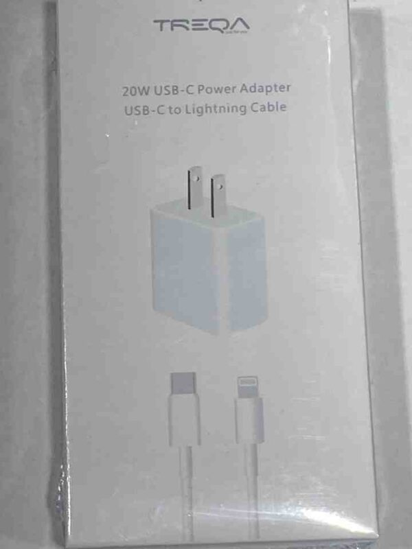 TREQA 20W USB-C Power Adapter USB-C to Lightning Cable