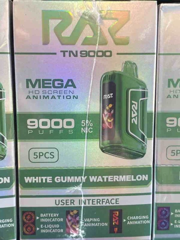 RAZ 9K WHITE GUMMY WATERMELON