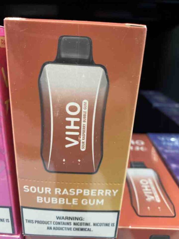 VIHO 10K SOUR RASPBERRY BUBBLE GUM