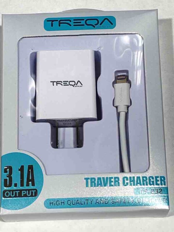 TREQA  3.1A TRAVER CHARGER IOS cs-232