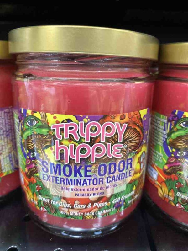 SMOKE ODOR CANDLE TRIPPY HIPPIE