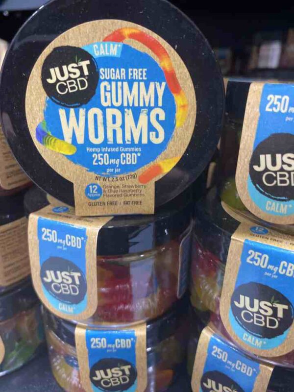 JUST CBD 250 mg CALM SUGAR FREE WORMS