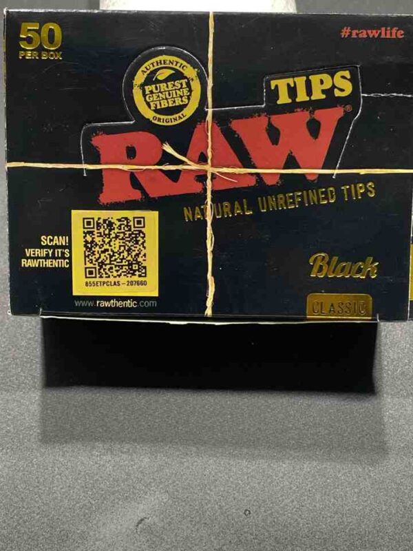 RAW TIPS BLACK CLASSIC 50PER BOX