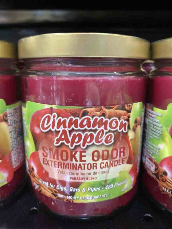 SMOKE ODOR CANDLE CINNAMON APPLE
