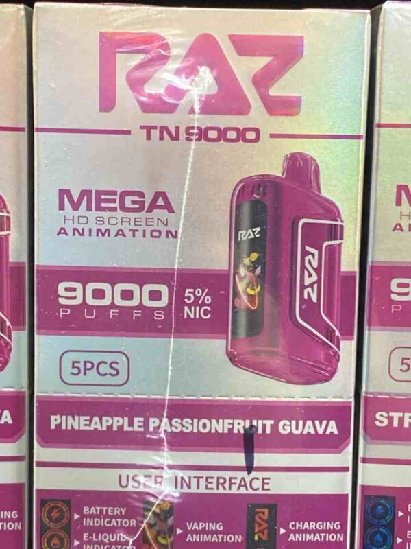 RAZ 9K PINEAPPLE PASSIONFRUIT GUAVA