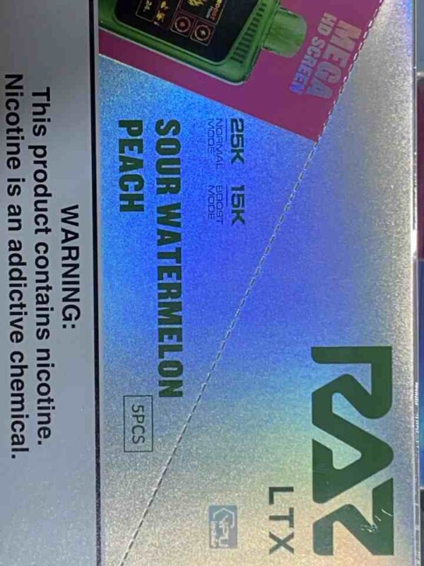 RAZ 25K SOUR WATERMELON PEACH