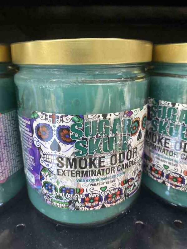 SMOKE ODOR CANDLE SUGAR SKULL