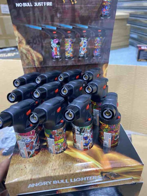 Angry bull lighters graffiti torches BL1009