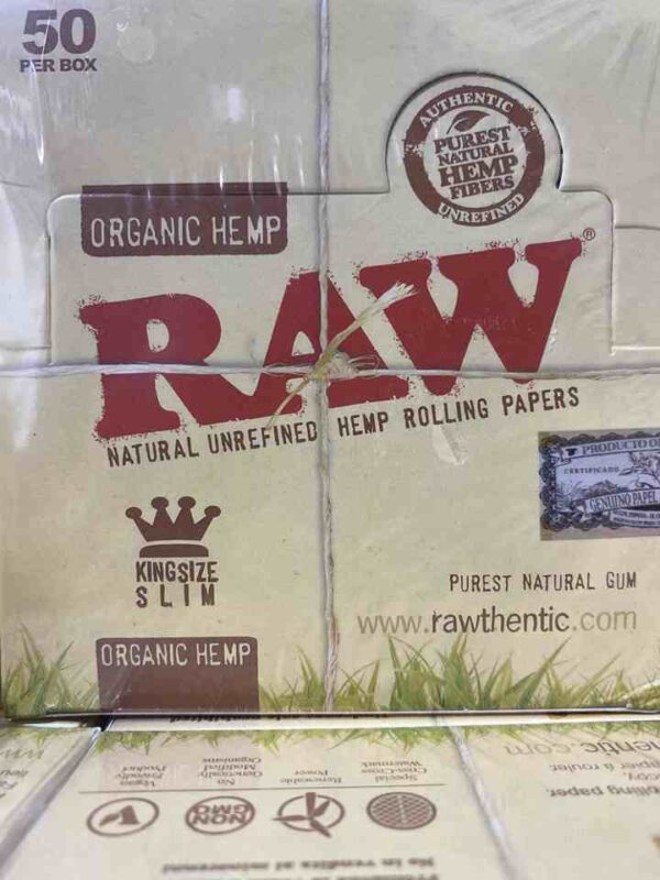 RAW ORGANIC HEMP 50PER BOX K-SZSLIM