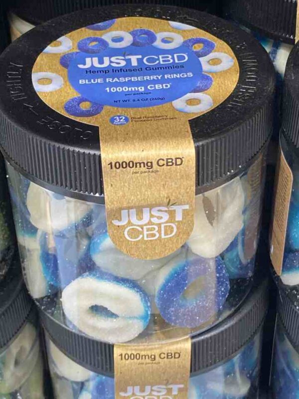 JUST CBD 1000mg Blue raspberry rings