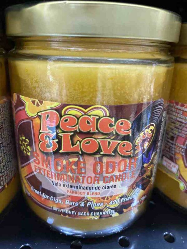 SMOKE ODOR CANDLE PEACE & LOVE