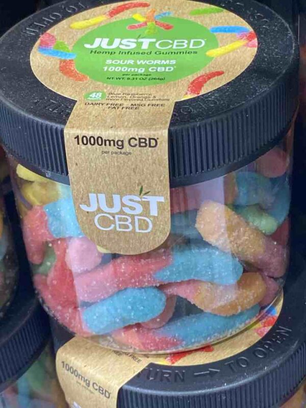 JUST CBD 1000mg sour worms