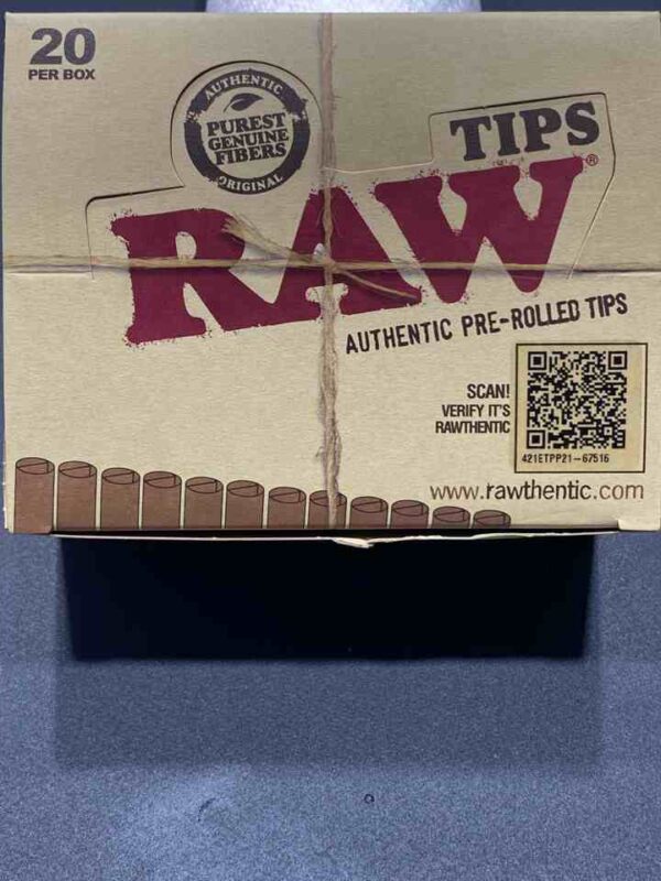 RAW PRE-ROLLED TIPS 20 per box
