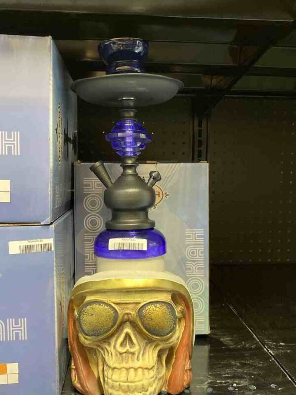 Hookah blue box skull D4