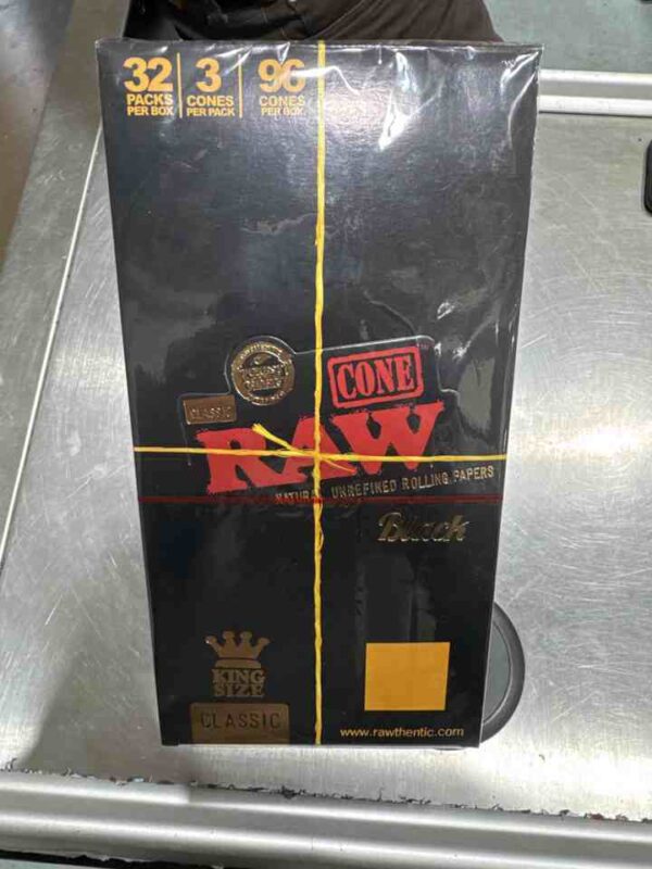 RAW CONE BLACK 3PK