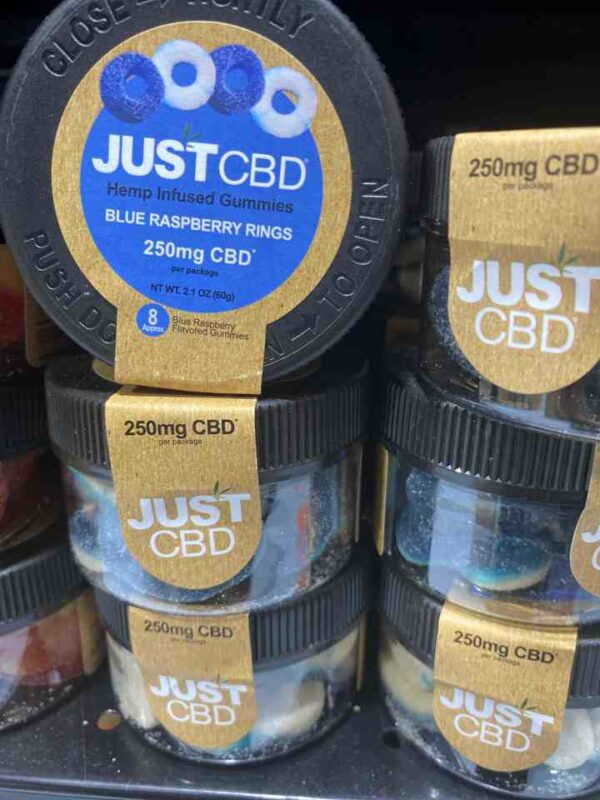 JUST CBD 250 mg BOUE RASPBERRY RINGS